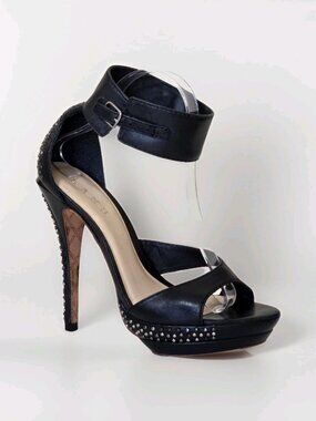 Vtg L.A.M.B Gwen Stefani Studded Stiletto Sandals US 9M Ankle Strap Platform Y2K